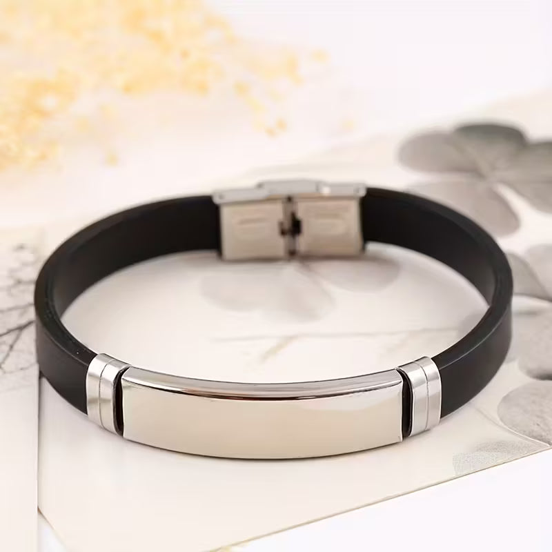 Men's Personalized Bar Bracelet