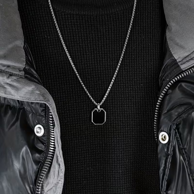 Men's Engravable Pendant Necklace