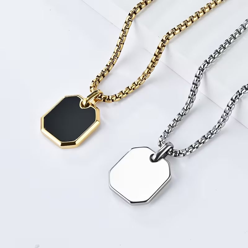 Men's Engravable Pendant Necklace