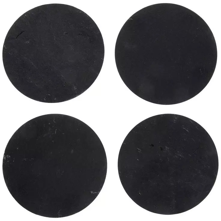 Custom Engraved Slate Coasters | Personalized Stone Coaster | Set of 4