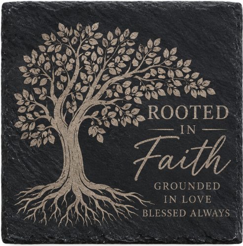 Custom Engraved Slate Coasters | Personalized Stone Coaster | Set of 4
