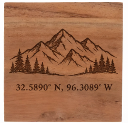 Custom Engraved Wood Coasters – Personalized Set of 4
