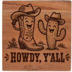 Custom Engraved Wood Coasters – Personalized Set of 4
