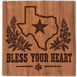 Custom Engraved Wood Coasters – Personalized Set of 4