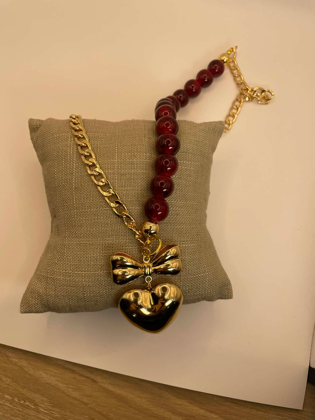 Love and Crimson Holiday Necklace