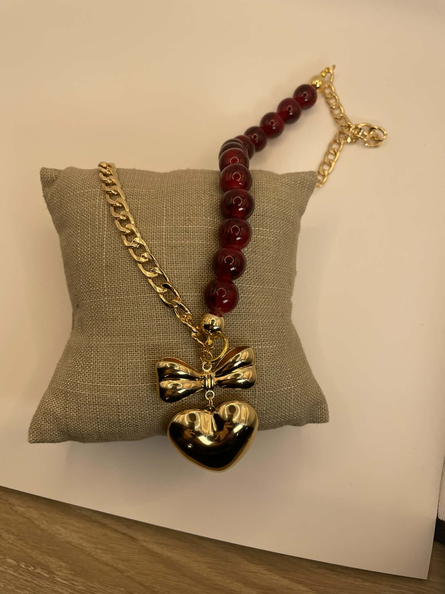 Love and Crimson Holiday Necklace
