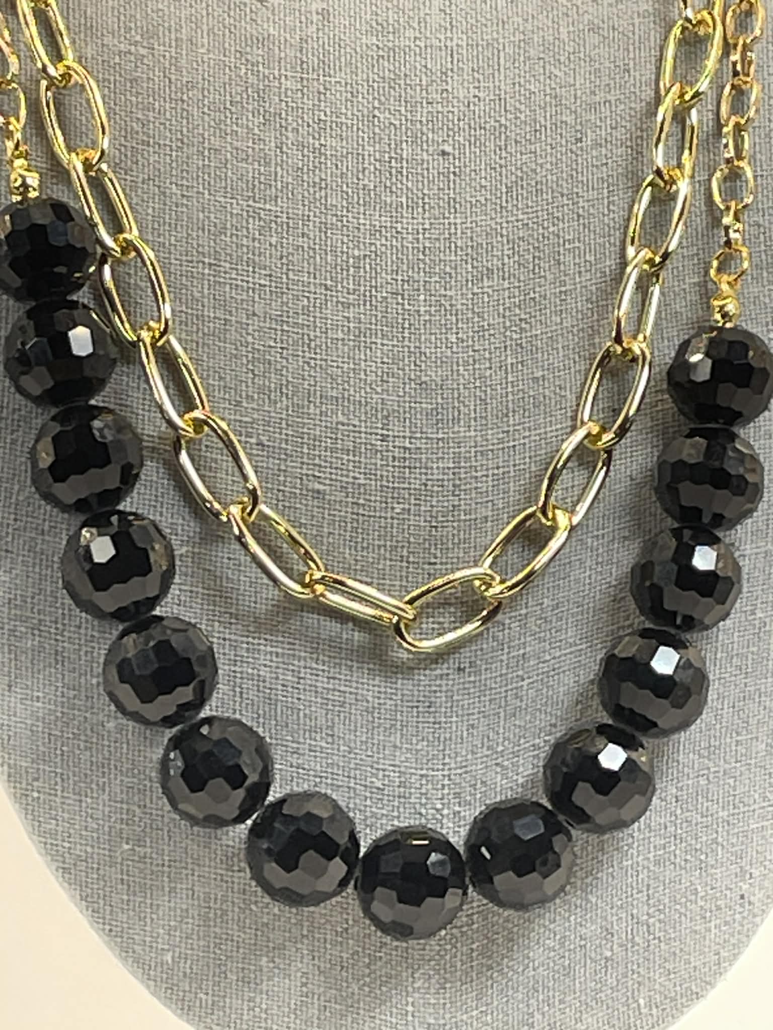 Midnight Gold Holiday Necklace