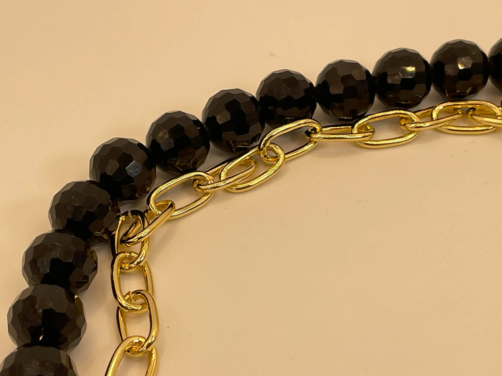Midnight Gold Holiday Necklace