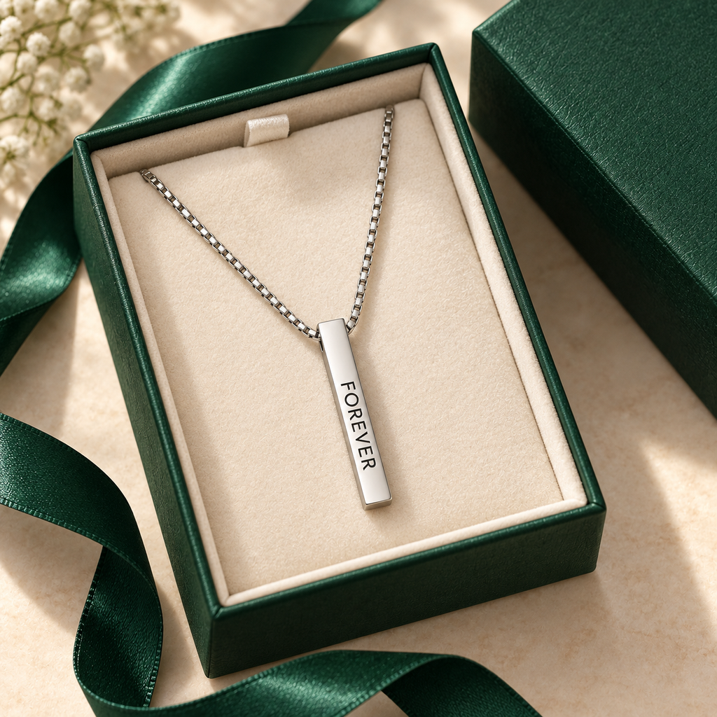 Custom Engraved Bar Necklace