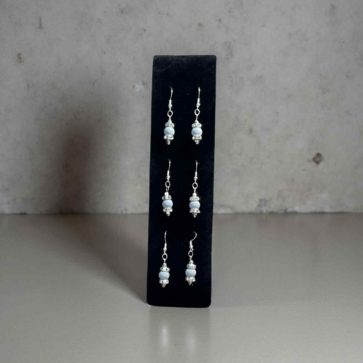 Shimmering Slate Bead Earrings