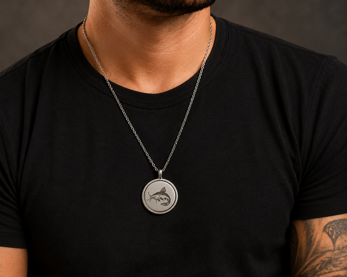 Personalized Engraved Coin Pendant Necklace – Stainless Steel Custom Jewelry