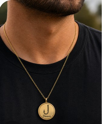 Personalized Engraved Coin Pendant Necklace – Stainless Steel Custom Jewelry