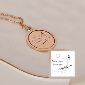 Personalized Engraved Coin Pendant Necklace – Stainless Steel Custom Jewelry