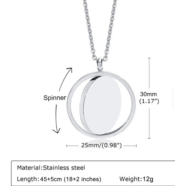Personalized Engraved Coin Pendant Necklace – Stainless Steel Custom Jewelry