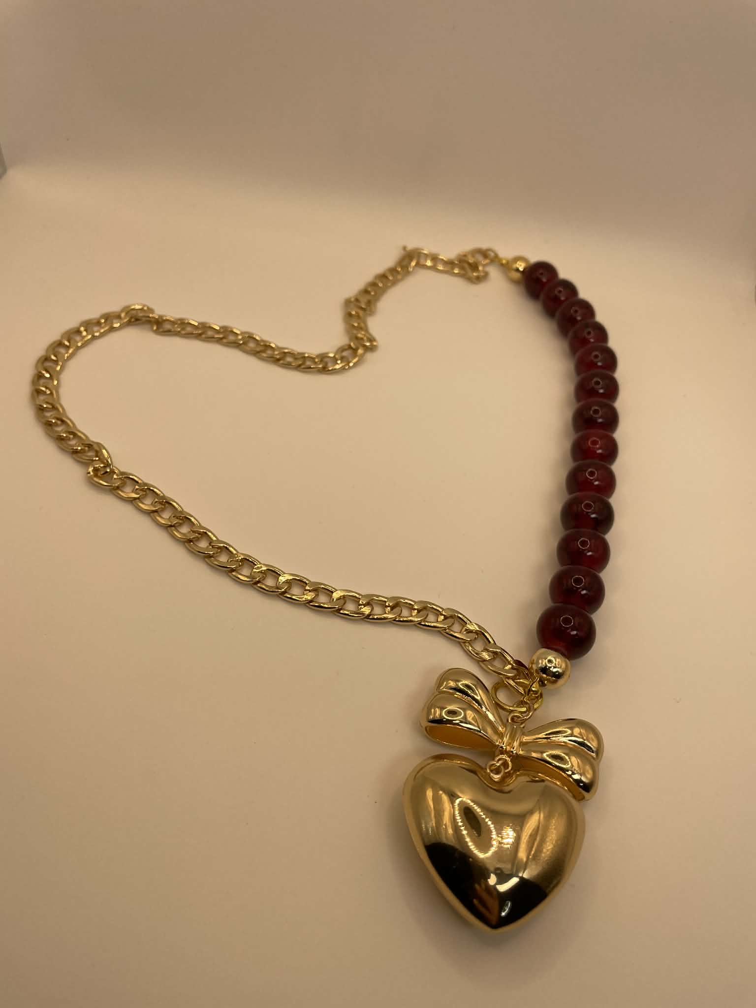 Love and Crimson Holiday Necklace