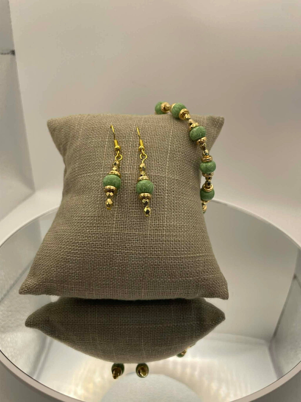 3 Piece Sage And Gold Set