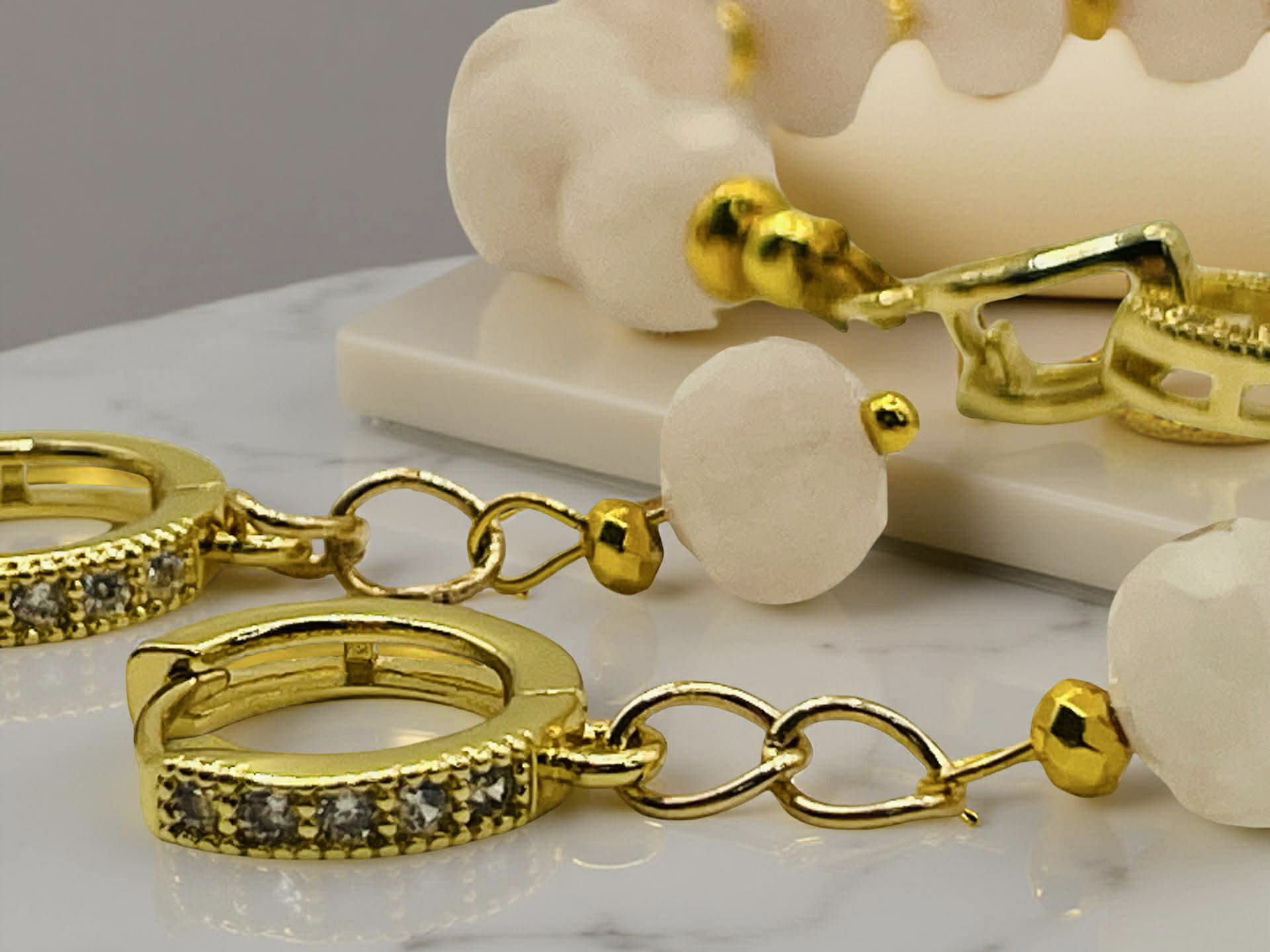 Faceted Rose Quartz Jewelry Set