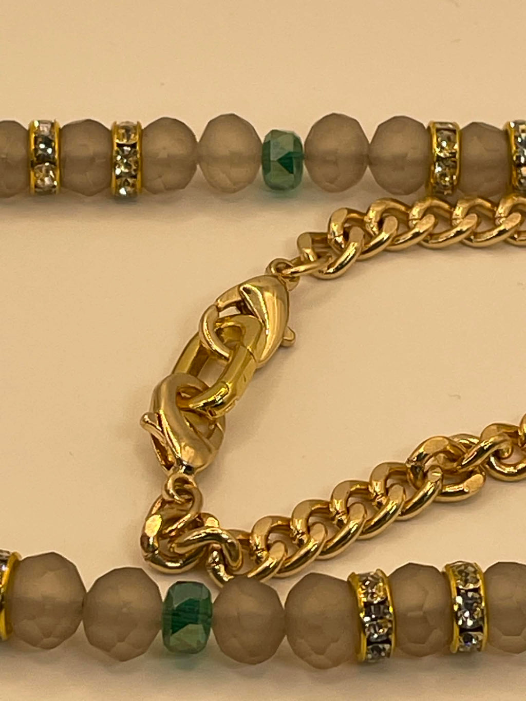 Frosted Emerald Holiday Necklace