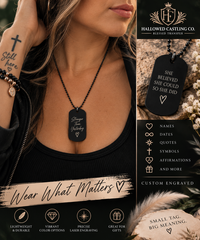 Custom Laser Engraved Dog Tag – Personalized Aluminum Tag