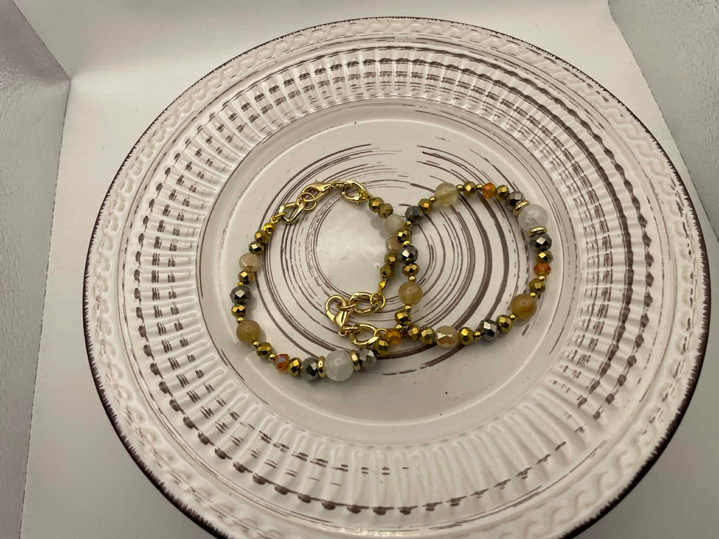 Onyx and Smoky Embers Bracelet