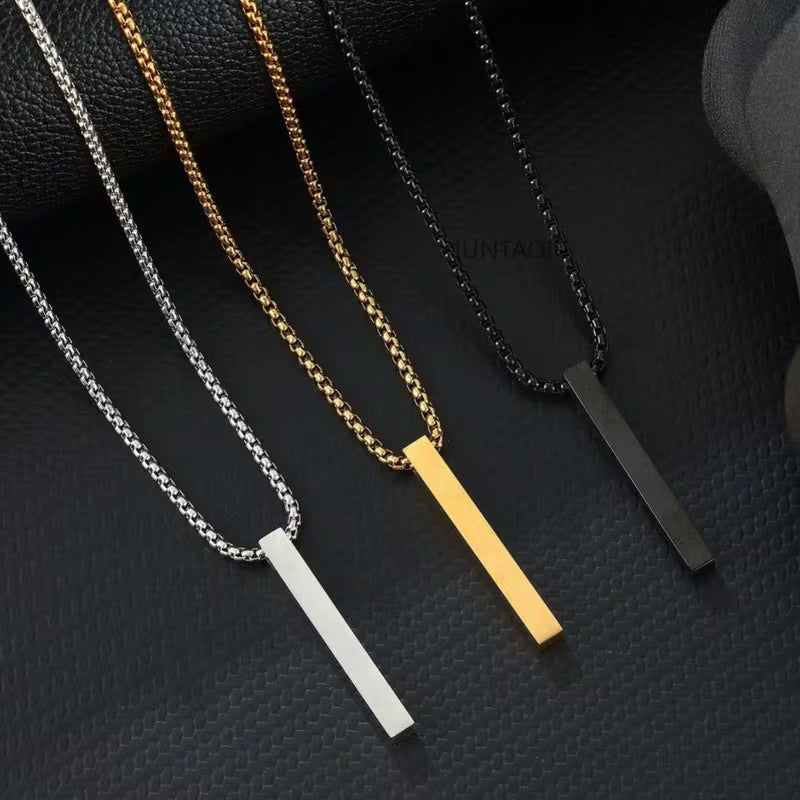 Custom Engraved Bar Necklace