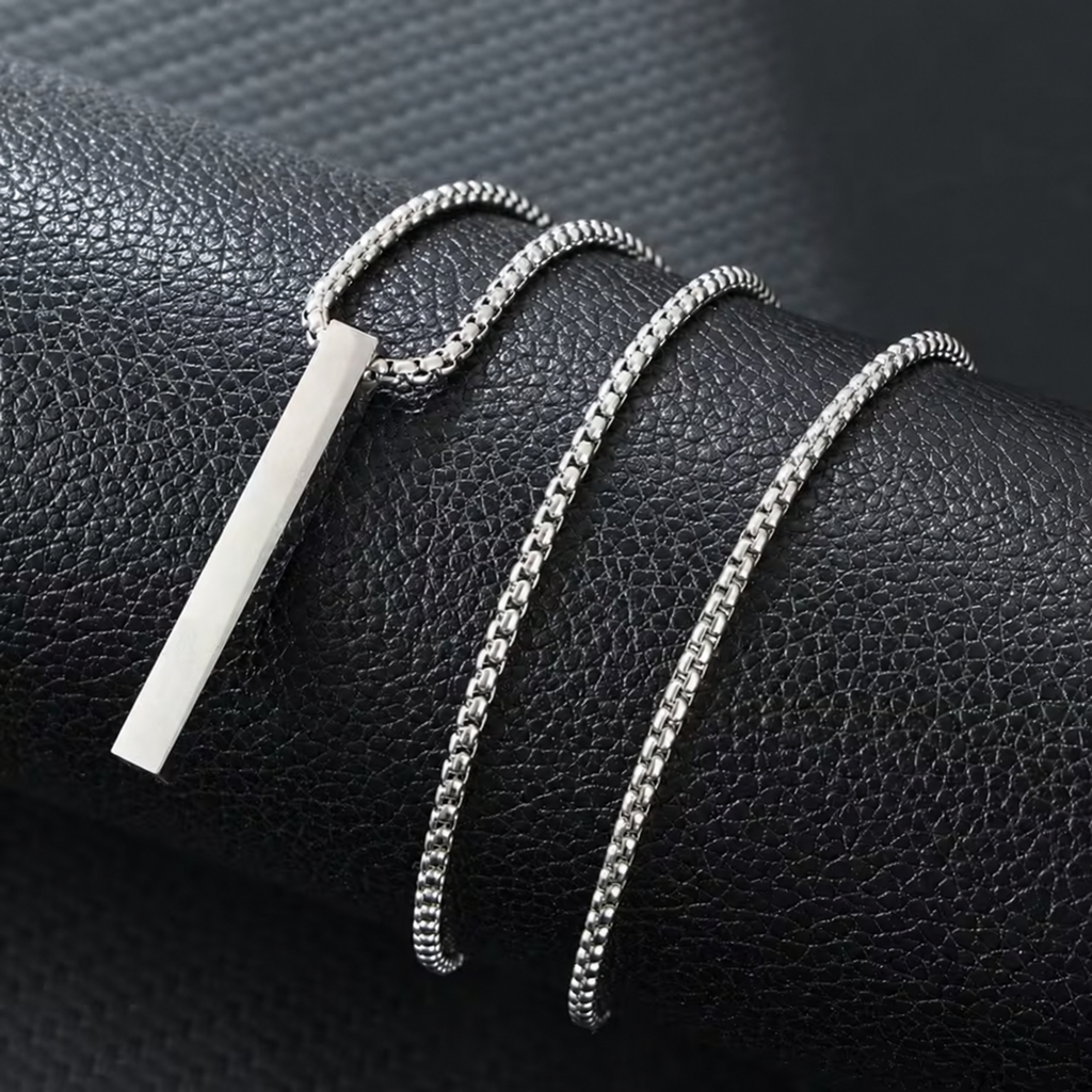 Custom Engraved Bar Necklace