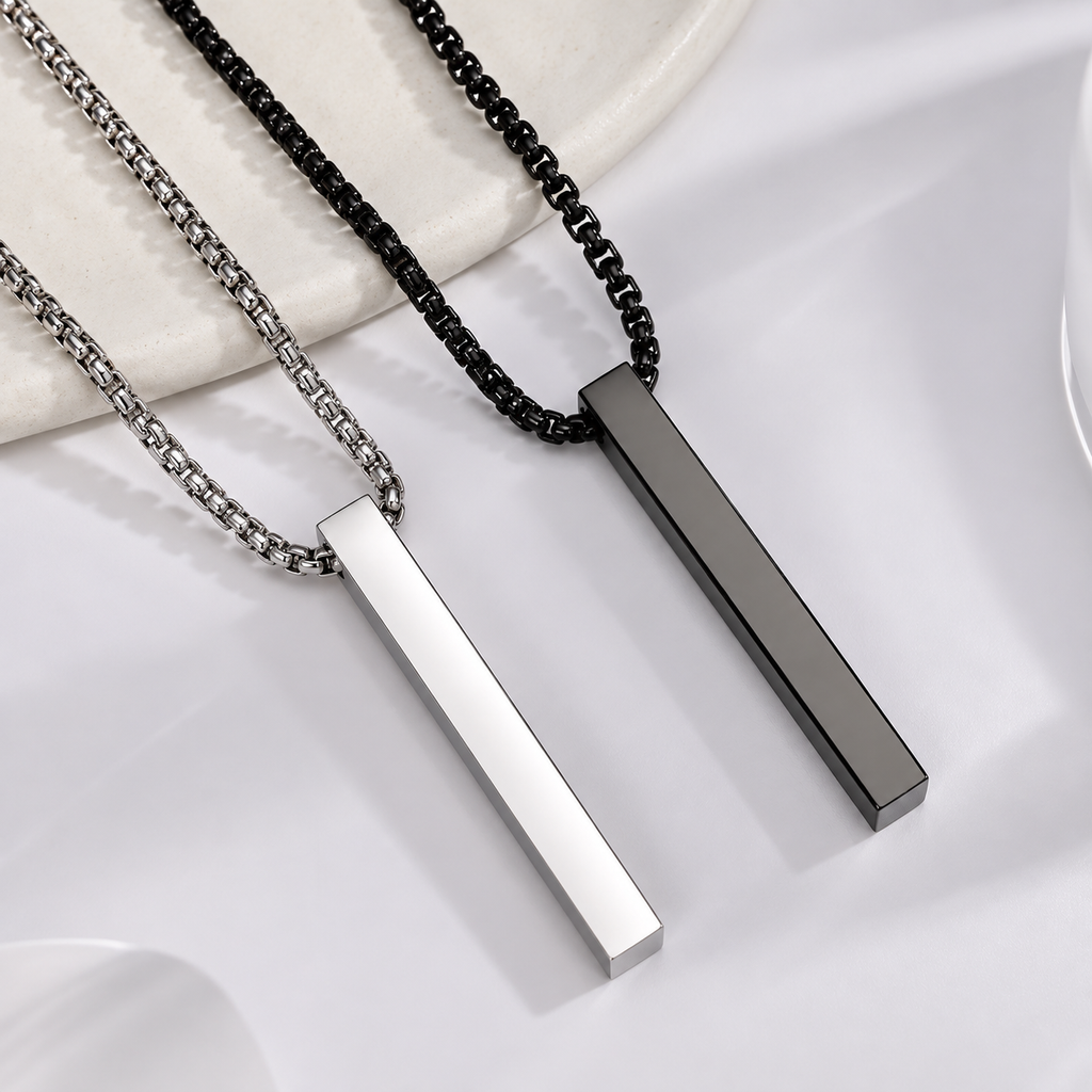 Custom Engraved Bar Necklace