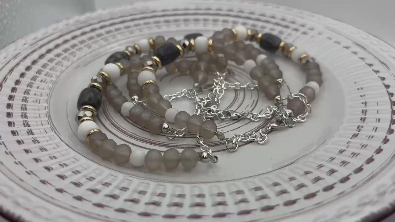 Onyx and Ash Bracelet