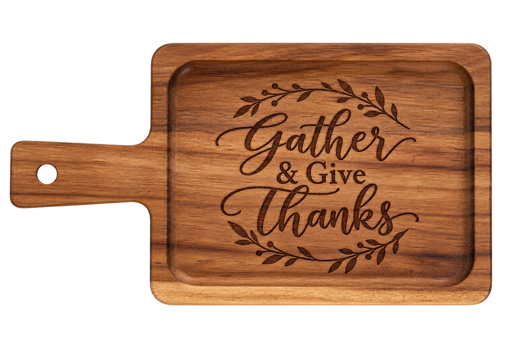 Personalized Acacia Wood Mini Paddle Board | Custom Engraved Serving Board