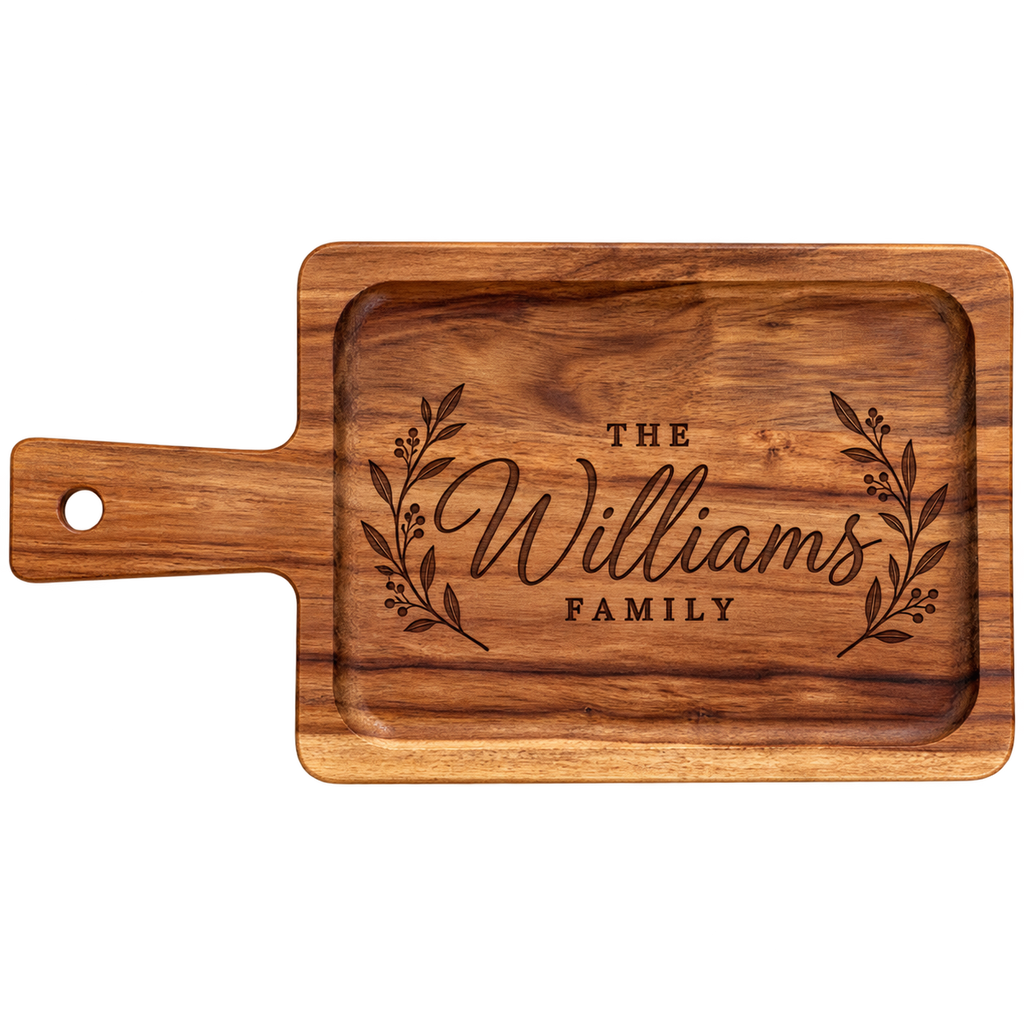 Personalized Acacia Wood Mini Paddle Board | Custom Engraved Serving Board