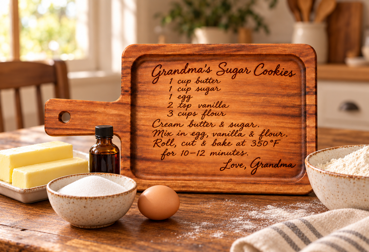 Personalized Acacia Wood Mini Paddle Board | Custom Engraved Serving Board
