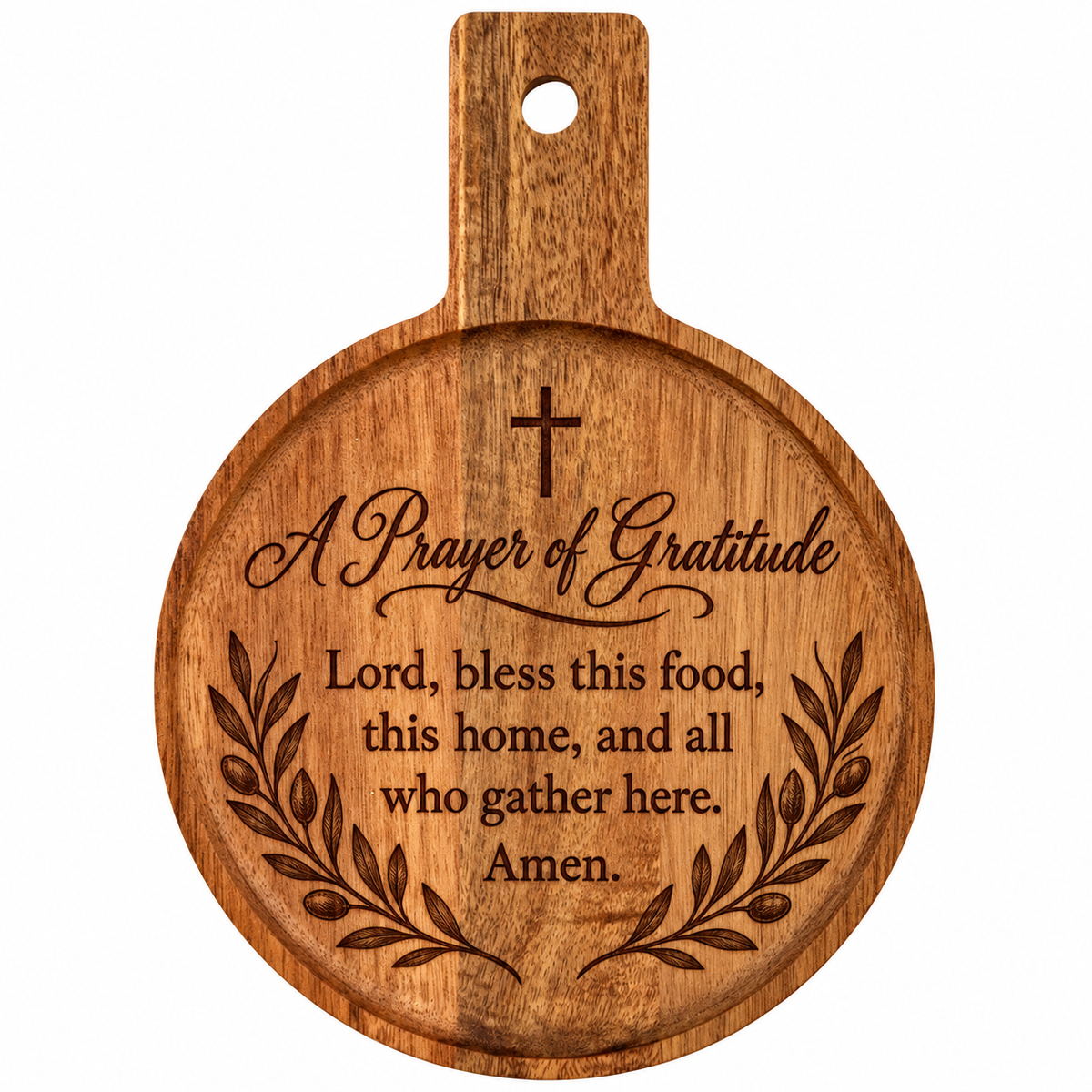 Personalized Mini Acacia Wood Paddle Board | Custom Laser Engraving