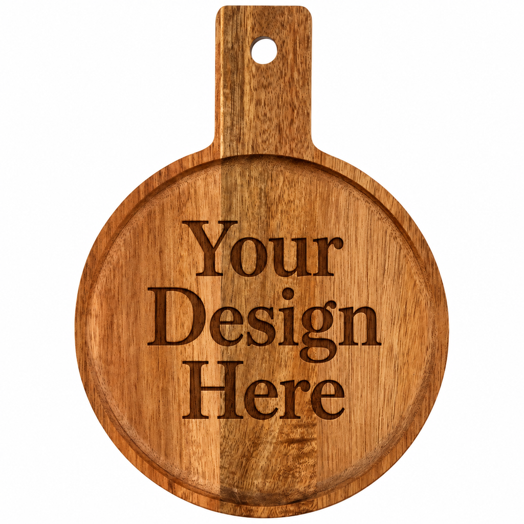 Personalized Mini Acacia Wood Paddle Board | Custom Laser Engraving