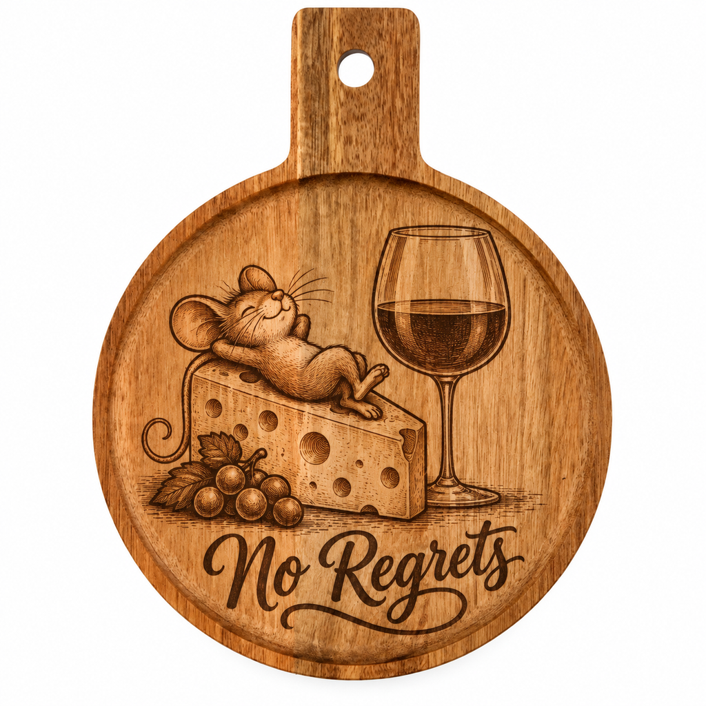 Personalized Mini Acacia Wood Paddle Board | Custom Laser Engraving