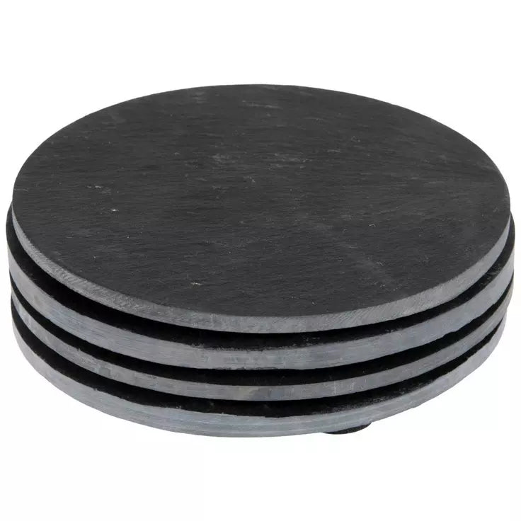 Custom Engraved Slate Coasters | Personalized Stone Coaster | Set of 4