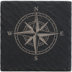 Custom Engraved Slate Coasters | Personalized Stone Coaster | Set of 4