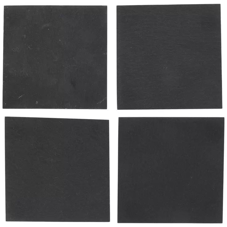 Custom Engraved Slate Coasters | Personalized Stone Coaster | Set of 4