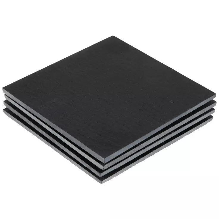 Custom Engraved Slate Coasters | Personalized Stone Coaster | Set of 4