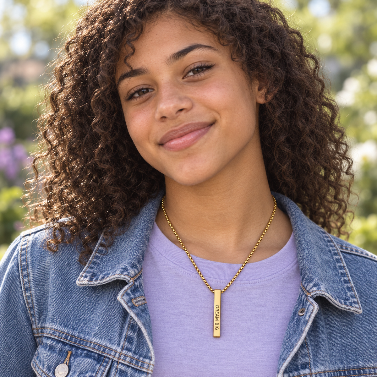 Custom Engraved Bar Necklace